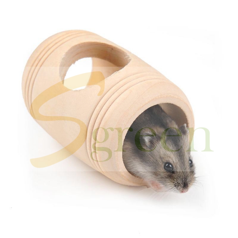 Small Animal Hamster Mice Wooden Bed House Pet Rat Hamster Wood Toy Chew toy